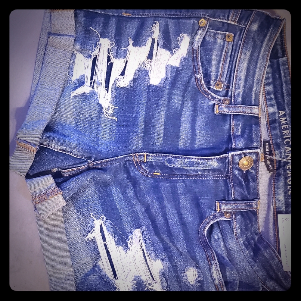 Distressed Jean Shorts American Eagle